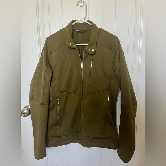 Nau Men's Zip Up Soft Shell Jacket Olive Green - Picture 1 of 5